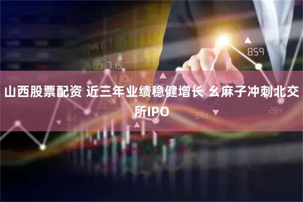 山西股票配资 近三年业绩稳健增长 幺麻子冲刺北交所IPO